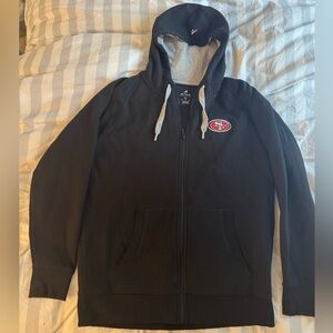 San Francisco 49ers Black Zipper Hoodie jacket